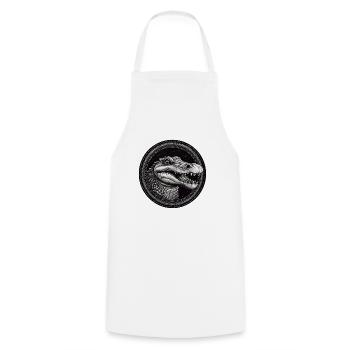 Crocodile - Cooking Apron - white - Front - AI Model Male 185 dark (185cm)
