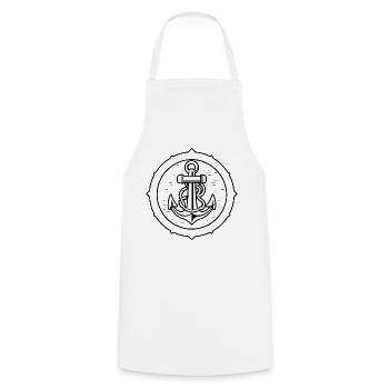 Anchor Boat Ship Nautical - Cooking Apron - white - Front - AI Model Male 185 dark (185cm)