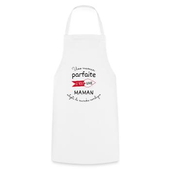 maman parfaite, maman adepte de marche nordique - Tablier de cuisine - blanc - Devant - AI Model Male 185 dark (185cm)