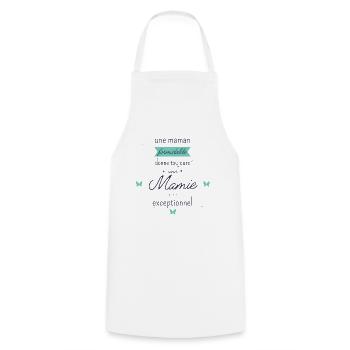 T shirt pour Grand Mère Une Mamie Exceptionnelle - Tablier de cuisine - blanc - Devant - AI Model Male 185 dark (185cm)