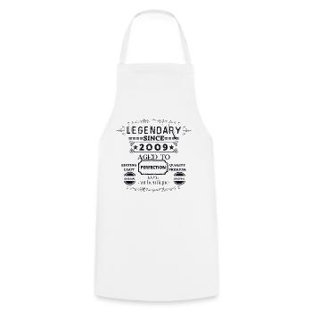 Aged to perfection 2009 vintage - Cooking Apron - white - Front - AI Model Male 185 dark (185cm)