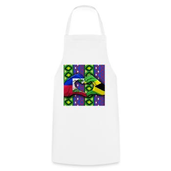 Haiti Haitian Jamaica Combination I Gift - Cooking Apron - white - Front - AI Model Male 185 dark (185cm)
