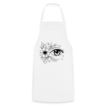 Eye Eyes Ophthalmologist - Cooking Apron - white - Front - AI Model Male 185 dark (185cm)