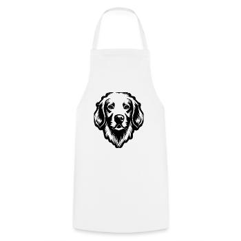 Golden retriever - Tablier de cuisine - blanc - Devant - AI Model Male 185 dark (185cm)