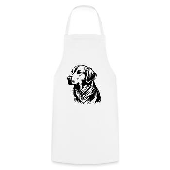 Golden retriever - Tablier de cuisine - blanc - Devant - AI Model Male 185 dark (185cm)