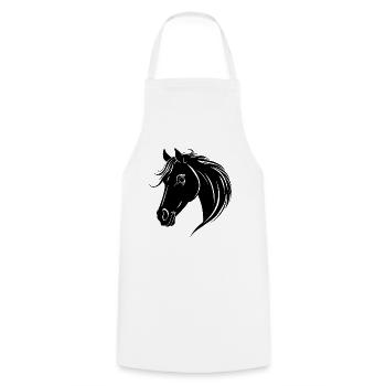 Horse Horse Head Pony - Cooking Apron - white - Front - AI Model Male 185 dark (185cm)