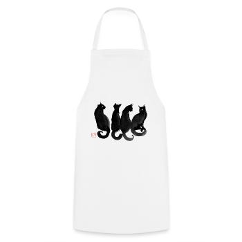 4 cats - Tablier de cuisine - blanc - Devant - AI Model Male 185 dark (185cm)
