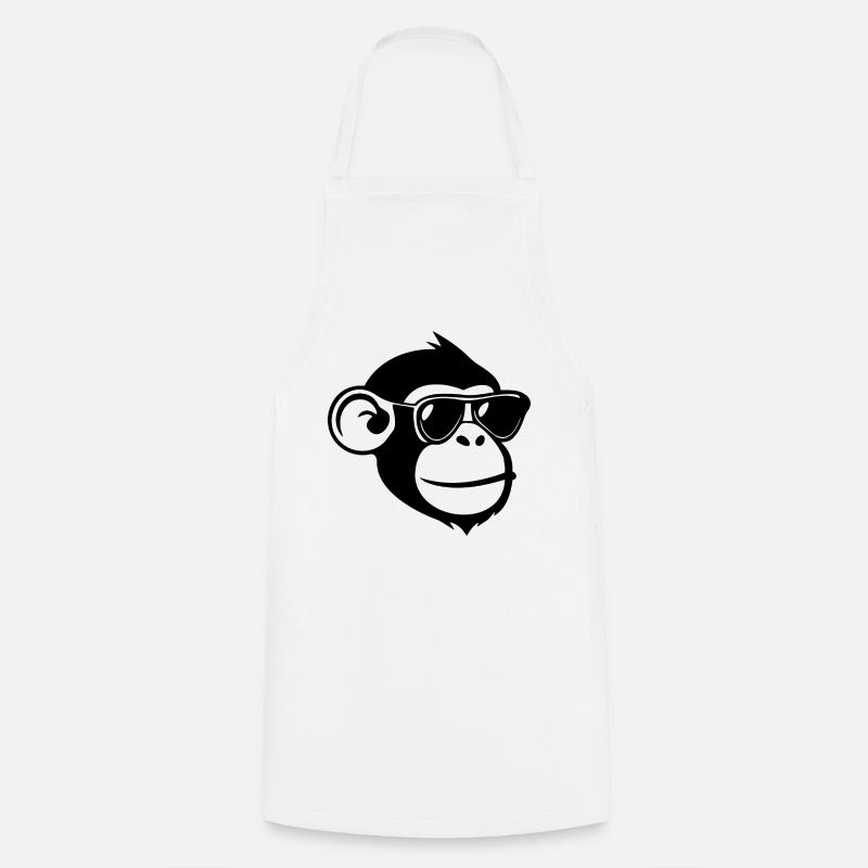 Monkey Monkey Monkey Face Jungle - Cooking Apron - white