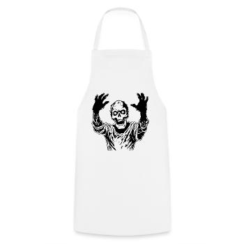 Zombie Undead Halloween Horror - Cooking Apron - white - Front - AI Model Male 185 dark (185cm)
