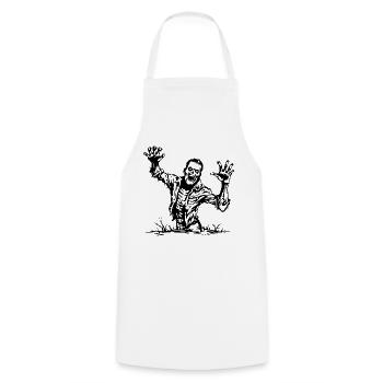 Zombie Undead Halloween Horror - Cooking Apron - white - Front - AI Model Male 185 dark (185cm)