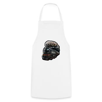 Train Life : Le train de l'aventure - Tablier de cuisine - blanc - Devant - AI Model Male 185 dark (185cm)