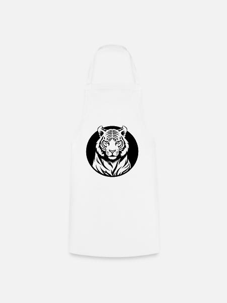 Tiger Raubkatze - Kochschürze - Weiß