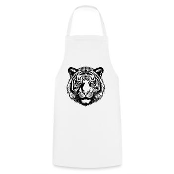 Tigre Big Cat - Tablier de cuisine - blanc - Devant - AI Model Male 185 dark (185cm)