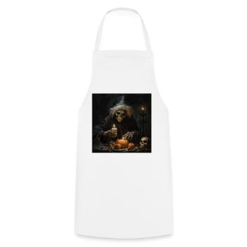 Bienvenue à Halloween - Tablier de cuisine - blanc - Devant - AI Model Male 185 dark (185cm)