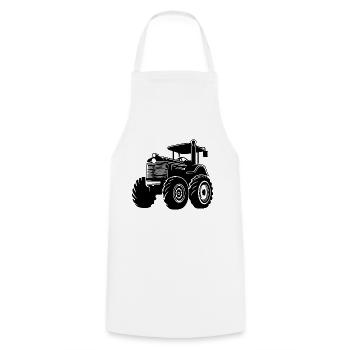Tracteur - Tablier de cuisine - blanc - Devant - AI Model Male 185 dark (185cm)