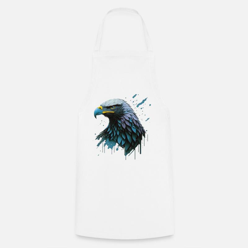 Unleash the Majesty: Eagle - Cooking Apron - white