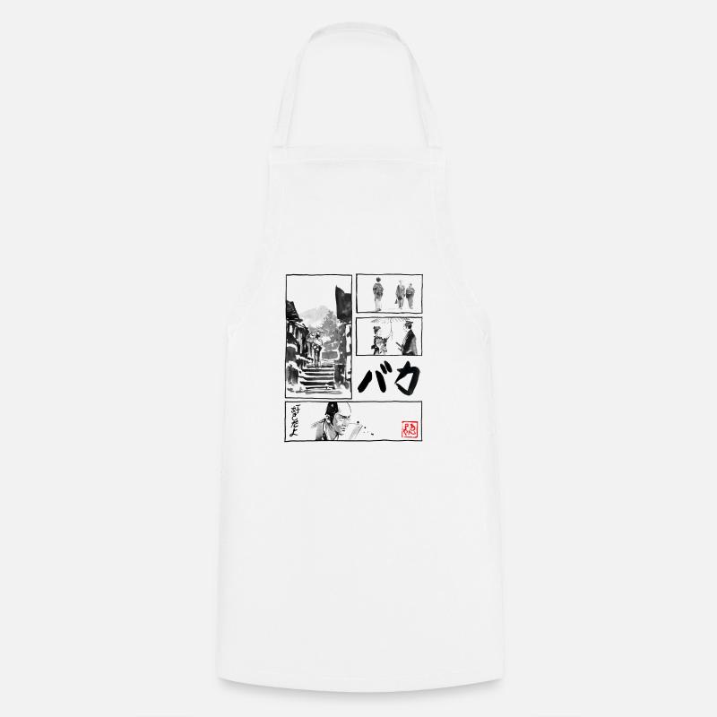 Baka Manga - Cooking Apron - white