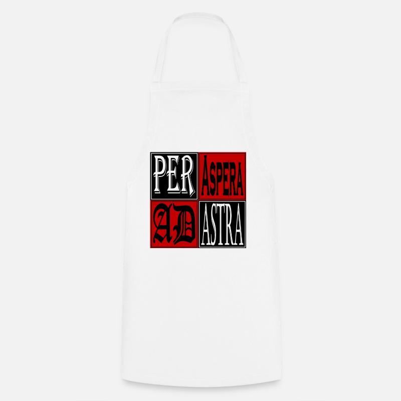 PER ASPERA AD ASTRA - Cooking Apron - white