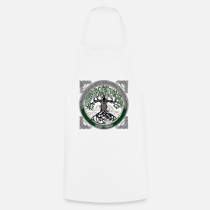 Enchanted Celtic Forest - Cooking Apron - white