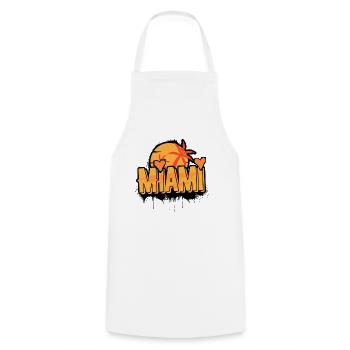 Miami Urban Logo - Cooking Apron - white - Front - AI Model Male 185 dark (185cm)