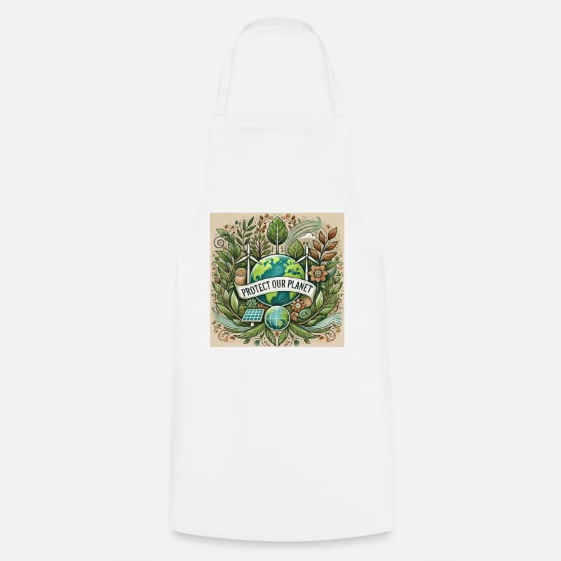 Ecology tshirt - Cooking Apron - white