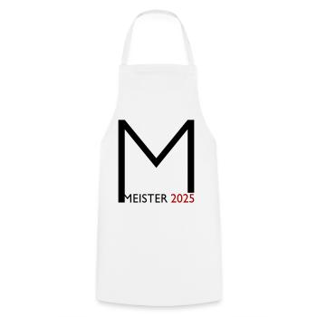 Meister 2025 Meisterschaft - Kochschürze - Weiß - Vorne - AI Model Male 185 dark (185cm)