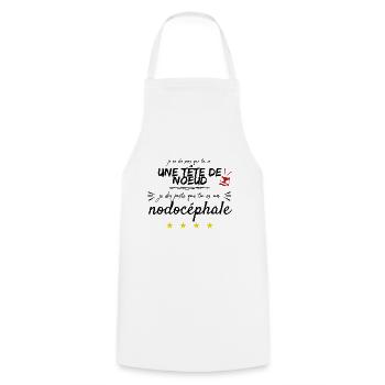 Tête de noeud - Tablier de cuisine - blanc - Devant - AI Model Male 185 dark (185cm)