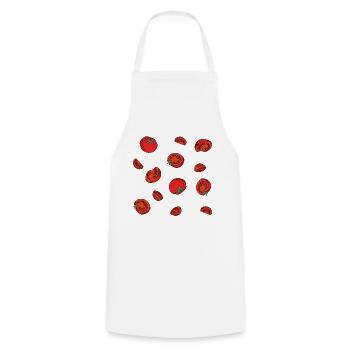 For tomato lovers: delicious tomato pattern - Cooking Apron - white - Front - AI Model Male 185 dark (185cm)