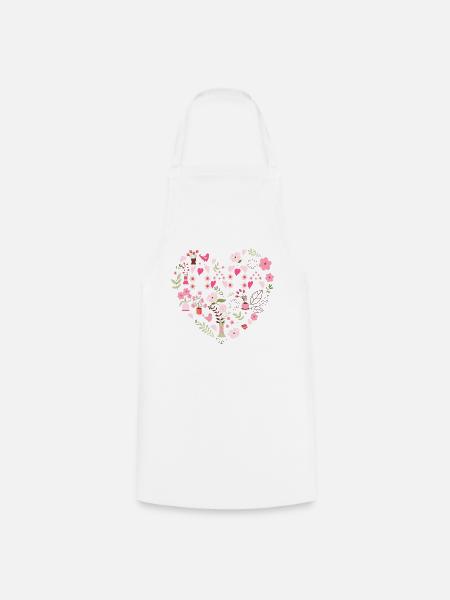 Garten Herz Geschenk Beste Mutter Blumen Mama - Kochschürze - Weiß