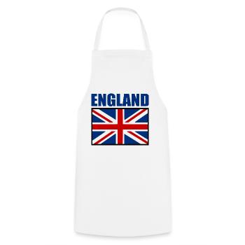 angleterre - Tablier de cuisine - blanc - Devant - AI Model Male 185 dark (185cm)