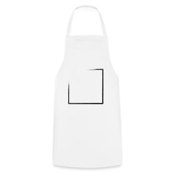 Cadre rectangulaire patiné - Tablier de cuisine - blanc - Devant - AI Model Male 185 dark (185cm)