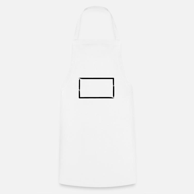 Brush strokes frame in black - Cooking Apron - white