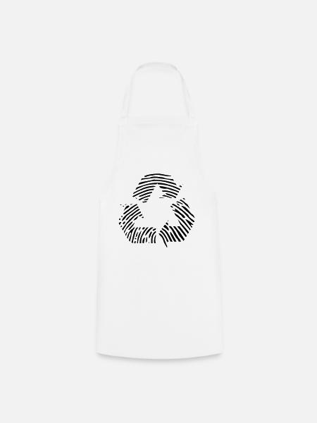 Recycle Fingerabdruck DNS DNA Recycling recyceln - Kochschürze - Weiß