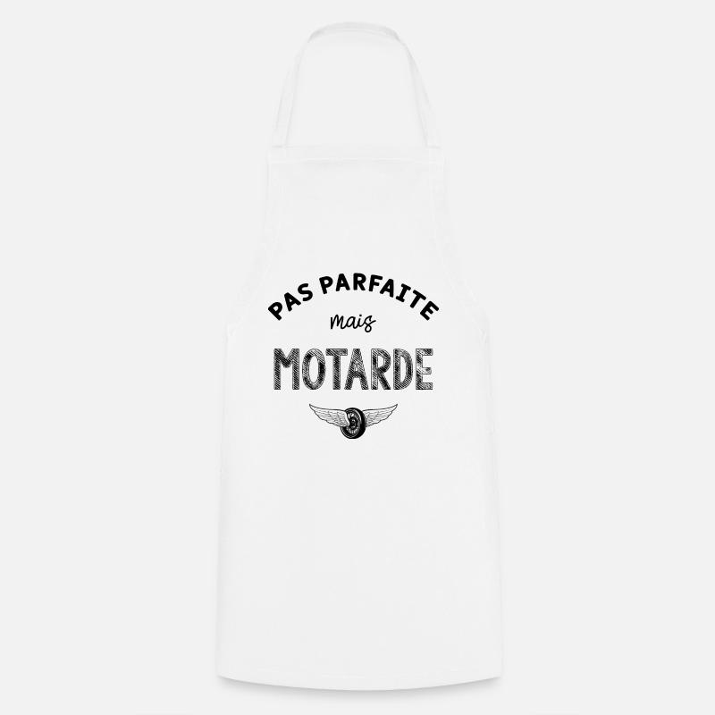 Pas parfaite mais motarde - Tablier de cuisine - blanc