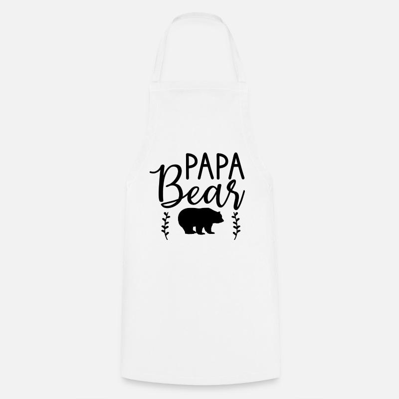 papa bear illu - Cooking Apron - white