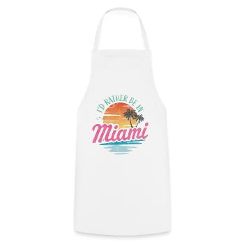 Je préfère être à Miami - Tablier de cuisine - blanc - Devant - AI Model Male 185 dark (185cm)