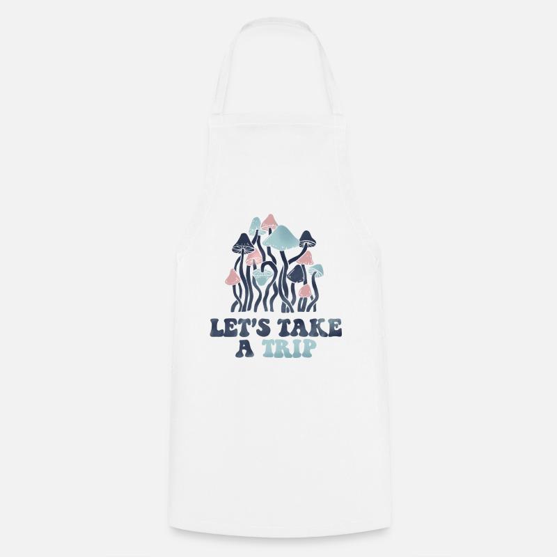 LET'S TAKE A TRIP - Cooking Apron - white