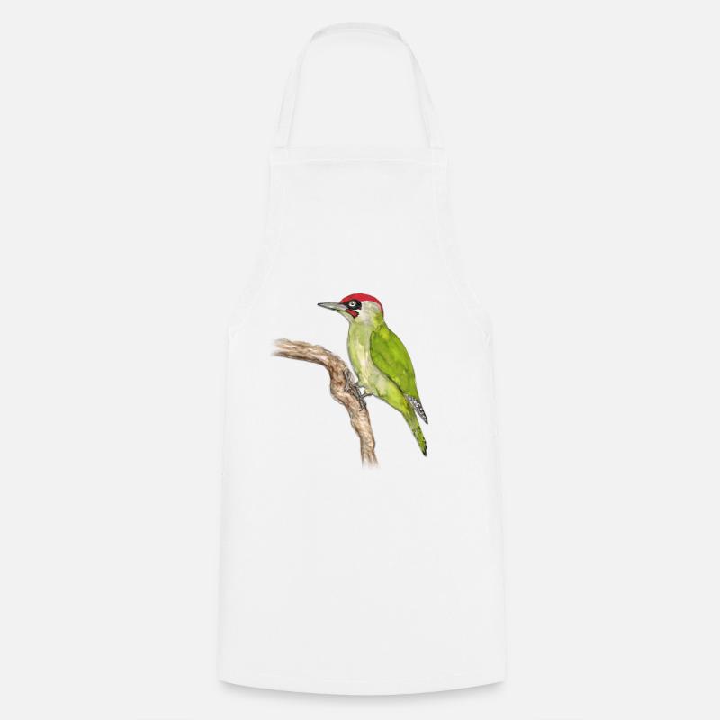Pic vert - Tablier de cuisine - blanc