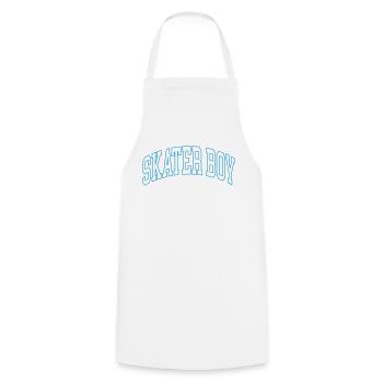 Skater Boy Skating Skatebo Bike - Cooking Apron - white - Front - AI Model Male 185 dark (185cm)
