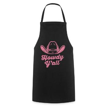 Howdy Y’all - Tablier de cuisine - noir - Devant - AI Model Male 185 dark (185cm)