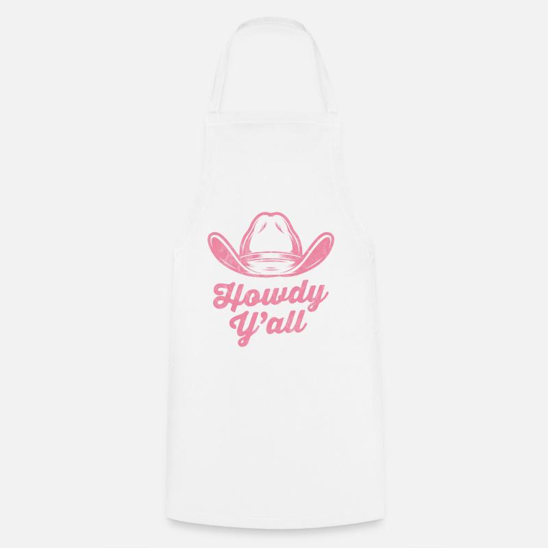 Howdy Y'all - Cooking Apron - white