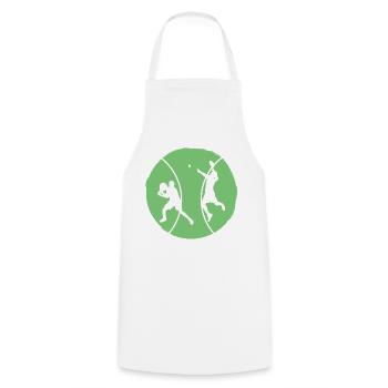 Padel Paddle Raquette Tennis Sport I Cadeau - Tablier de cuisine - blanc - Devant - AI Model Male 185 dark (185cm)