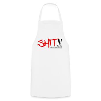 Nobody has seen SHIT - Cooking Apron - white - Front - AI Model Male 185 dark (185cm)