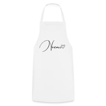 Noemi Surname First Name Girl - Cooking Apron - white - Front - AI Model Male 185 dark (185cm)