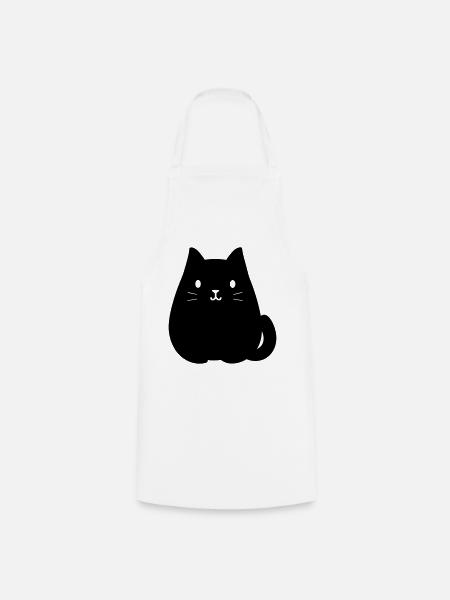 Katze - Kochschürze - Weiß