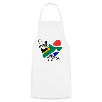 Afrique du Sud - Tablier de cuisine - blanc - Devant - AI Model Male 185 dark (185cm)