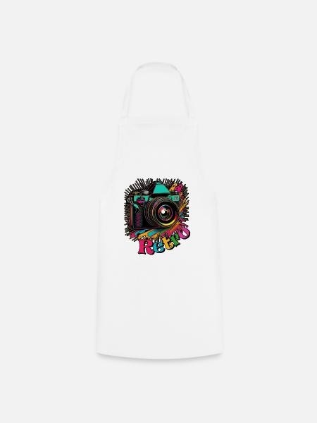 60's Retro Camera - Cooking Apron - white