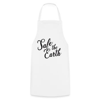 Sauvez la Terre - Tablier de cuisine - blanc - Devant - AI Model Male 185 dark (185cm)