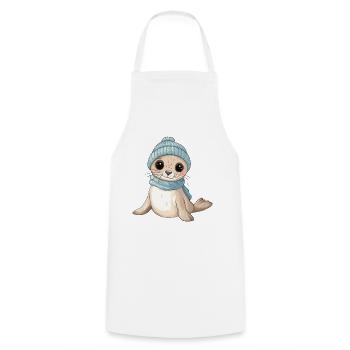 Seal Cute Cute Baby Kids Animal Cartoon - Cooking Apron - white - Front - AI Model Male 185 dark (185cm)