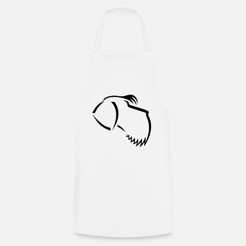 Schnauzer 2 - Kochschürze - Weiß